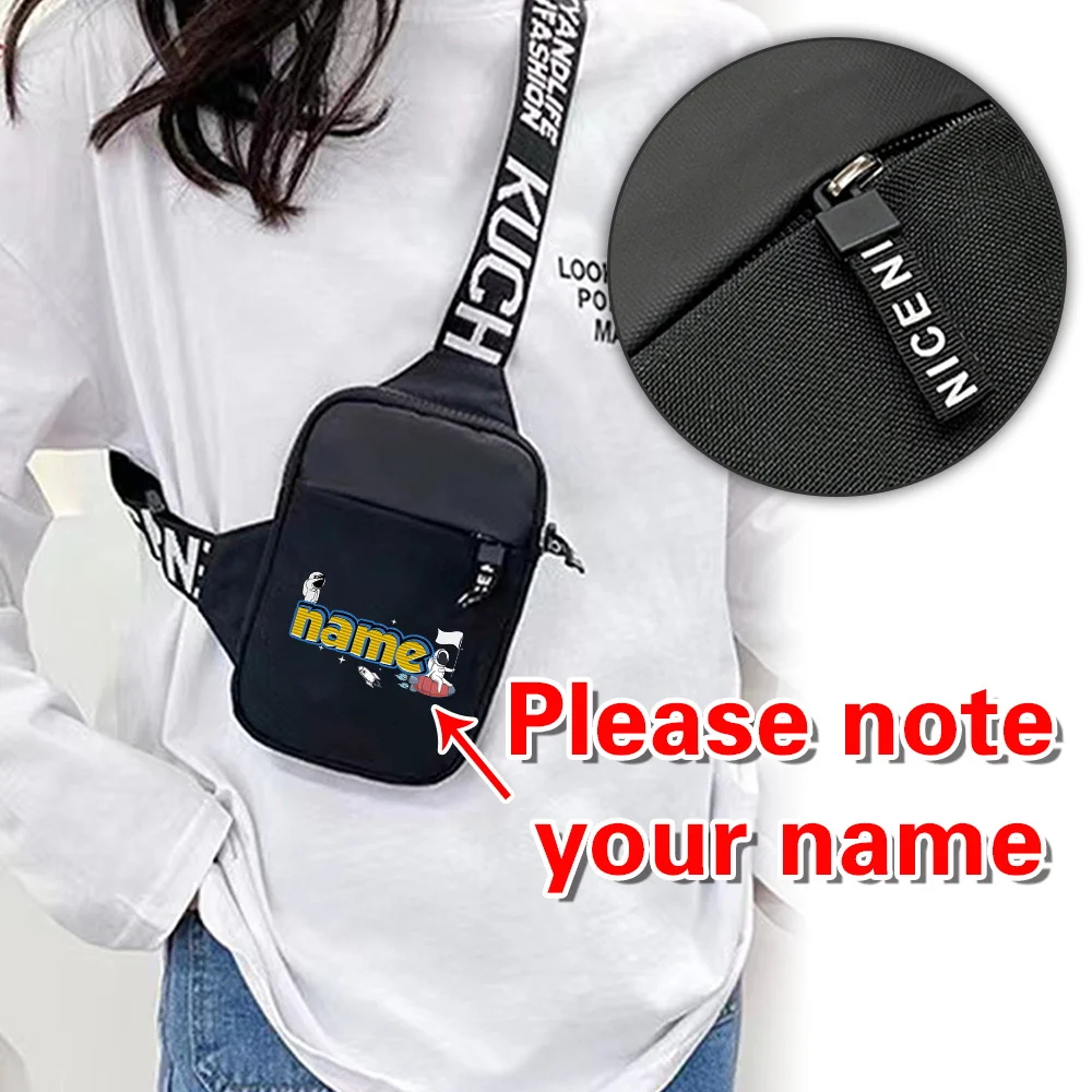 

Нагрудная сумка с индивидуальным именем, модная большая вместительная повседневная сумка для путешествий и пешего туризма, сумка через плечо на одно плечо, многофункциональные нагрудные сумки