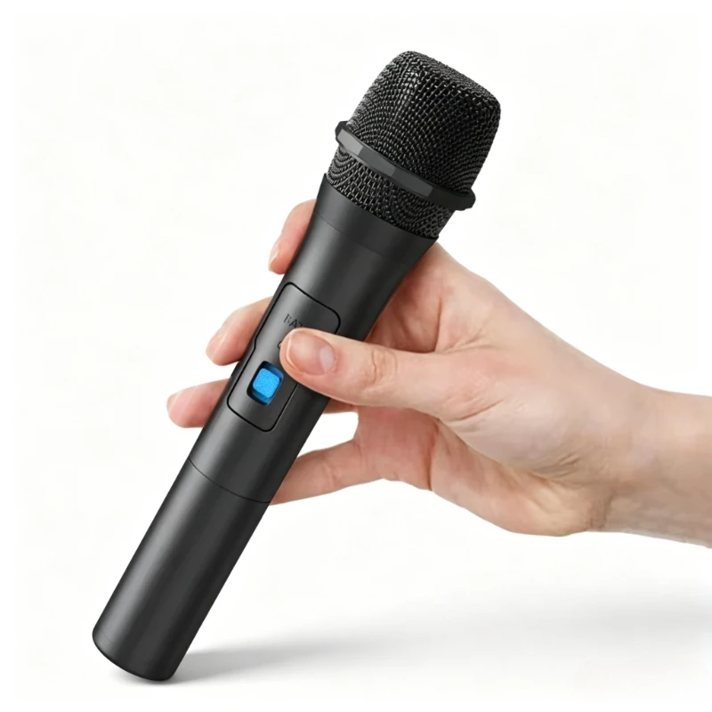 VHF Wireless Microphone System With USB Receiver Portable Handheld Karaoke Mic For Home Party Smart TV PC Outdoor Singing view 3