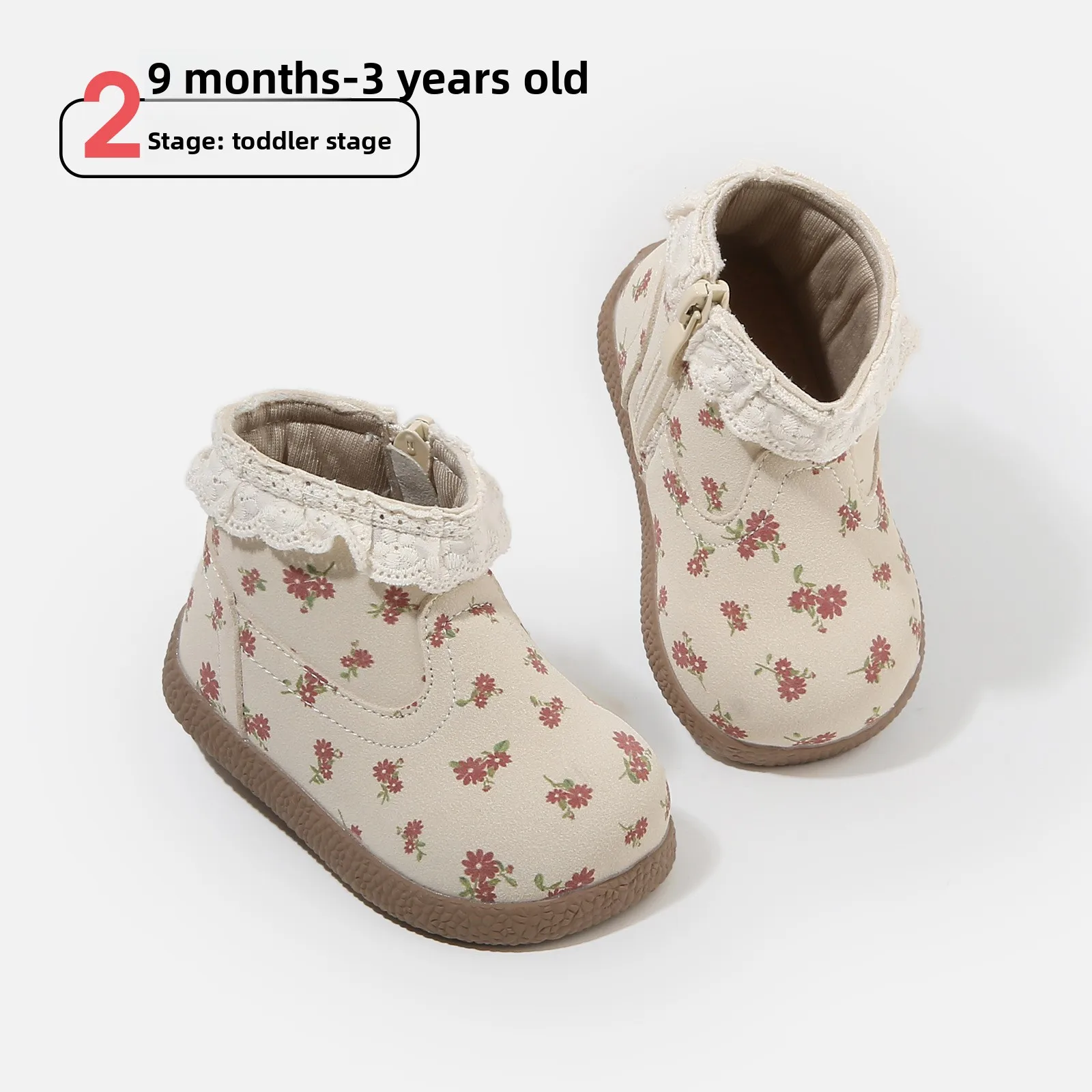 Bottes en cuir idylliques européennes pour filles, chaussures courtes pour bébés en bas âge, nouvelles chaussures d'automne à semelles souples pour enfants