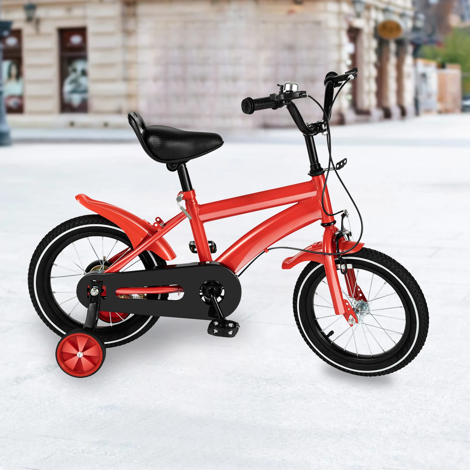 

Red Kids Bike, 14 Inch Kids Bikes with Training Wheels, Children Bicycle for For Ages 2-4 Years Old Boys Girls