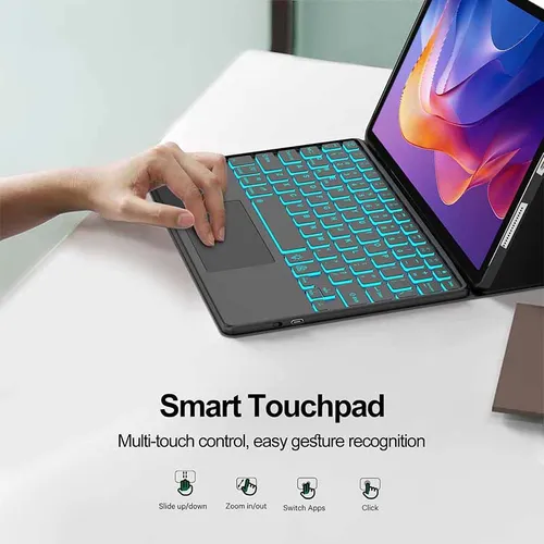 Imagen 2 del producto Funda con teclado con retroiluminación táctil para Huawei MatePad 11,5 2020, funda para teclado y ratón inalámbrico Bluetooth para Huawei MatePad 11,5