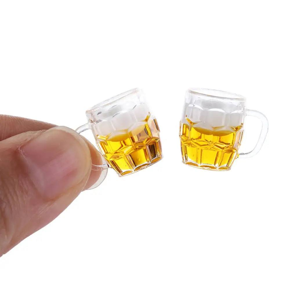 kitchen Decoration 1:12 Doll House Miniature Scene Model Dollhouse Miniature Beer Cup Mini Beer Mug Mini Lemon Cup Drinks Toy