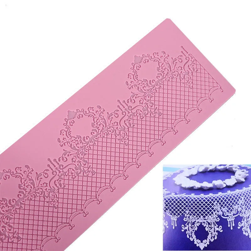 3 Lace Silicone Mold For Chocolate Epoxy Resin Coasters Sugar Craft Baking Cake Lace Decoration Tool DIY Wedding Birthday Tool