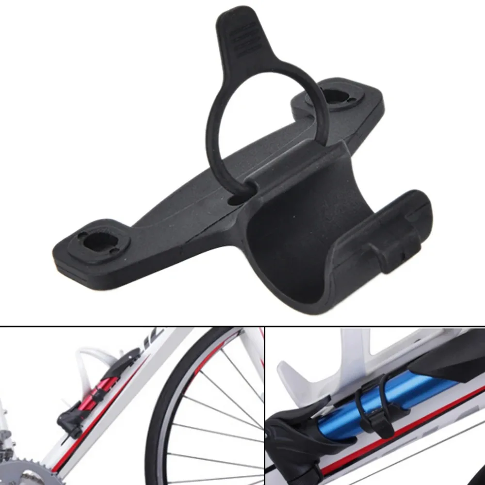 1pc Cycling Bicycle Pump Holder Silicone Strap Portable Bike Air Pump Clips Inflator Clamp Mount Bracket Holder Fixing Clip