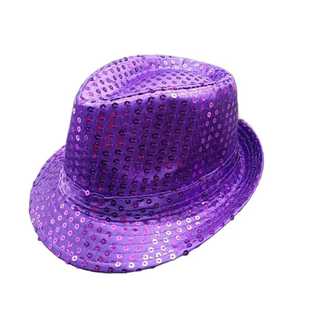 

Durable Sequins Kids Jazz Hat Masquerade Cosplay Panama Cap Stage Shiny Dance Performance Hat Party