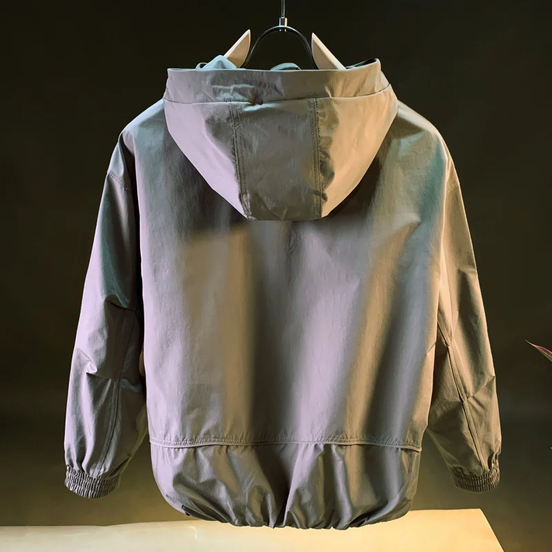 

High end men's 2025 winter new loose oversized windproof hooded outdoor casual workwear jacket