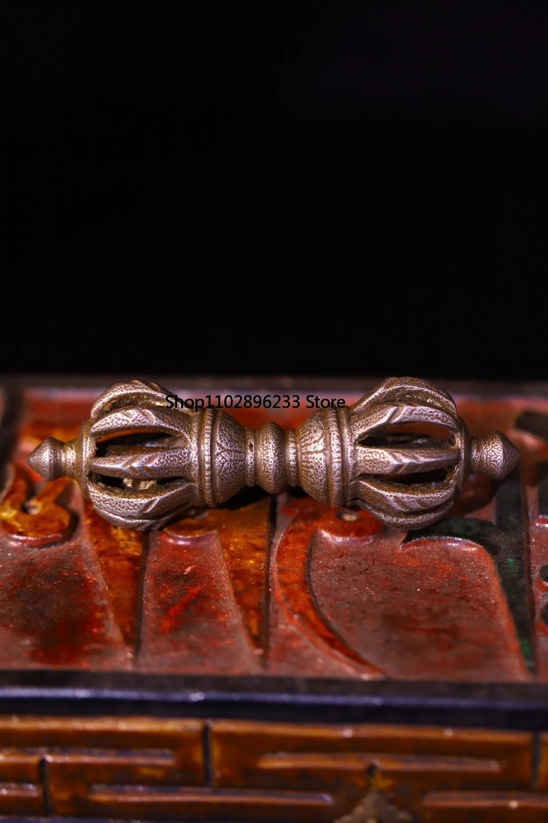 Tibetan Tianhan Iron Carving Handmade Nine-strand Vajra Old Dharma Artifact, Demon Suppressing Pestle, Pouting Buddha Hall House