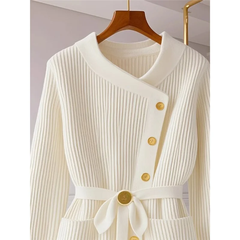 2025 nova primavera outono feminino cardigan camisola de alta qualidade manga longa casual curto quente malhas feminino camisas de fundo topos