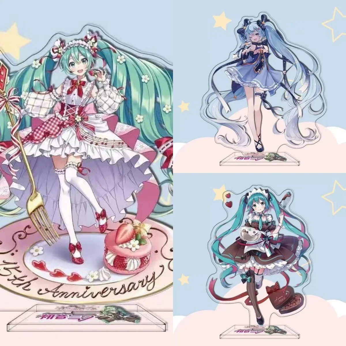 Figurine en acrylique de la personnalité d’anime Hatsune Miku, chanteuse virtuelle, décoration de bureau, objet de collection pour les fans, cadeau – figurine de 10 cm à poser.