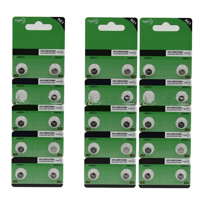 Pack of 10/20 AG1 LR621H Coin Cell Battery for Small Electronic Device Long Life 40GE