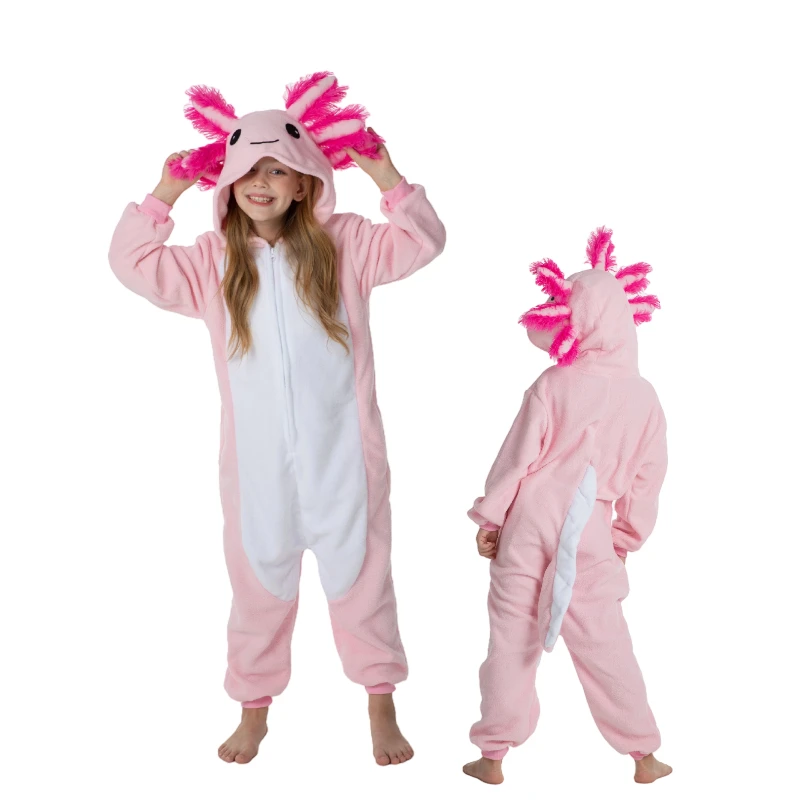 Kids Pink Cute Piggy Cartoon Cosplay One Piece Pajamas Kids Baby Animals Halloween Boys Girls Kigurumi Anime Pajamas