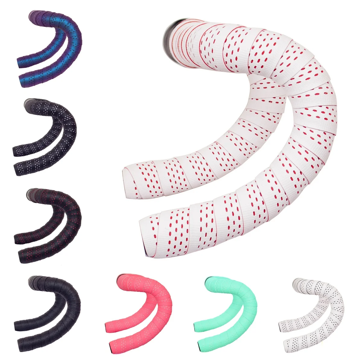 AliExpress CYNERGYME Silicone Road Bike Handlebar Tape, Non-Slip Breathable Cushioned Bar Tape for Drop-Bar Fixed-Gear Cycling Bicycles, 2Pcs/Set