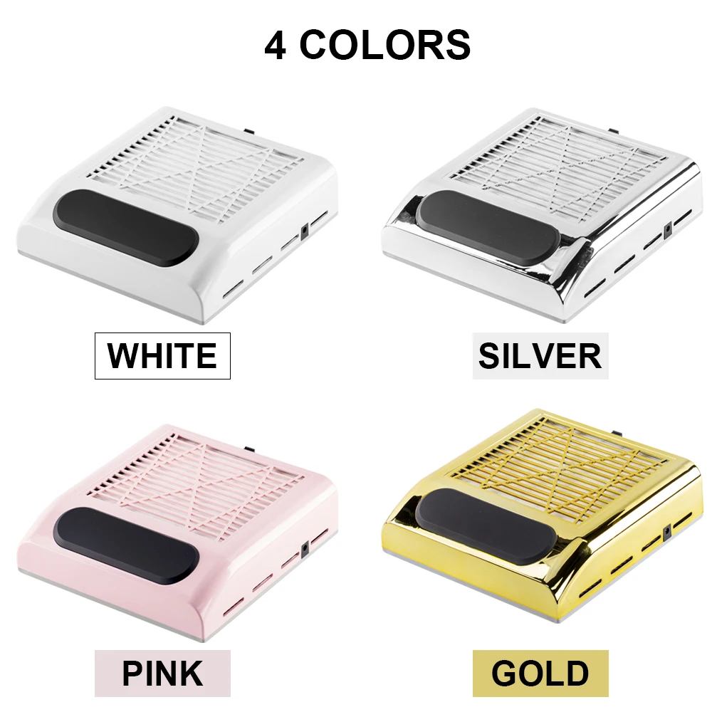 네일 먼지 수집기 매니큐어 기계 도구 강력한 파워 네일 진공 청소기 필터 제거 가능 네일 추출기 팬 네일 아트 도구