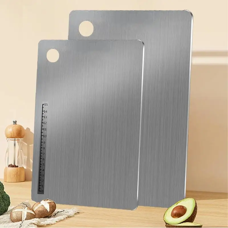 Thickened Stainless Steel Cutting Board Titanium Steel AntibacterialAnd Mildew-proof Household Cutting Board Kitchen Board 316