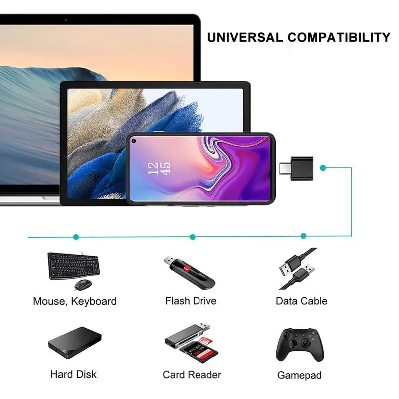 For Otg Type C To USB Adapter Type C Male To USB Female Converter Travel Accessories Good Heat Dissipation Small Gadgets For