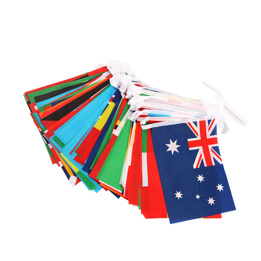 Game Flags National String Flag Banner 100 Countries World Flags Small Flags Hanging Flags for Bar Decoration