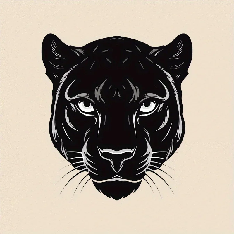 1pc pantera negra cabeça carro motocicleta adesivo, decalque elegante para auto moto exterior, veículo único animal adesivo