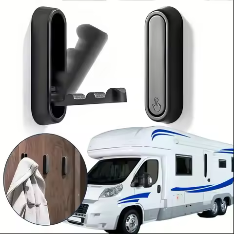 1PC Aluminium Alloy Foldable Clothes Hook Storage for RV Bathroom Home Camper Caravan RV Interior Organization Accessories