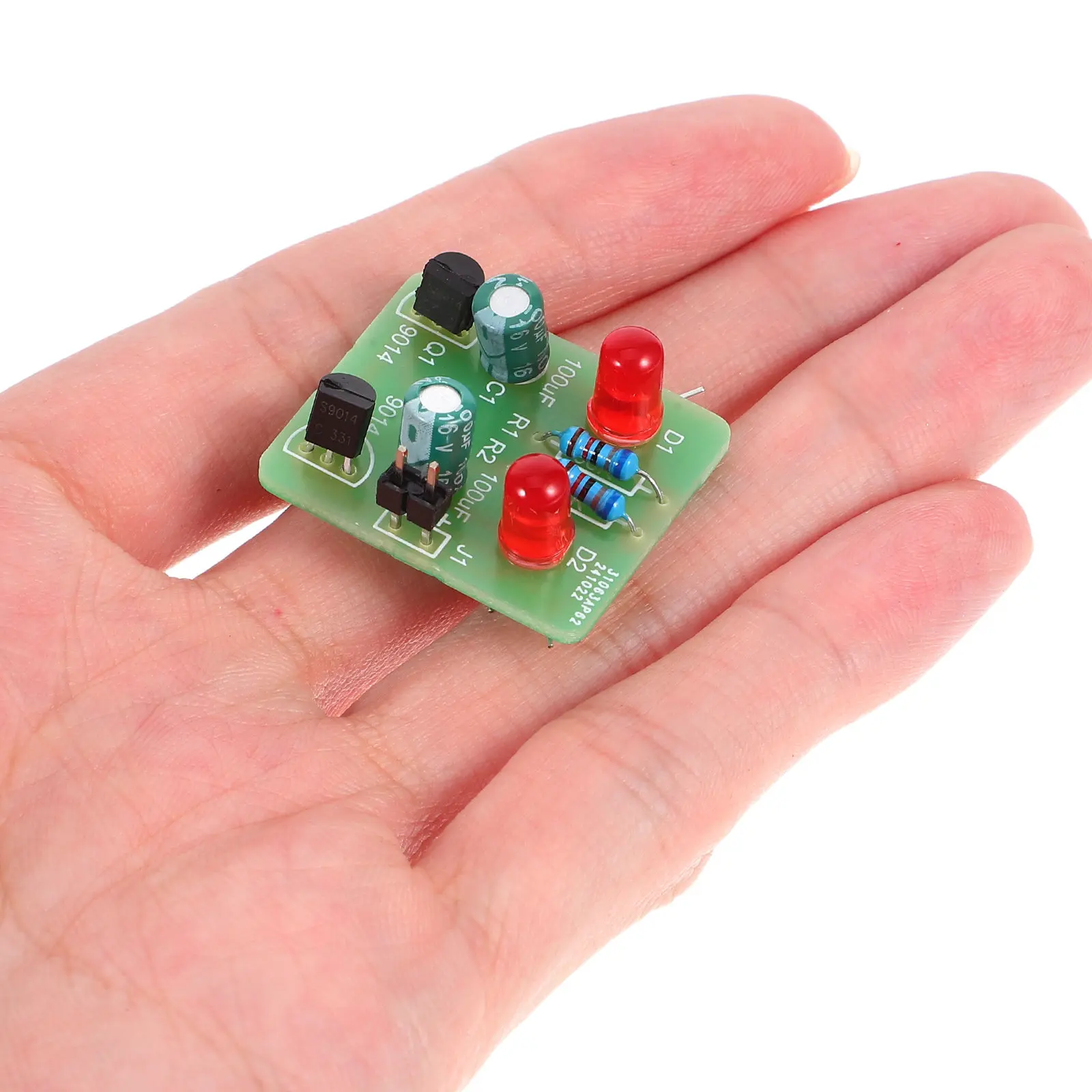 

2Sets Electronic Soldering Kit Flashing Light Module Bistable Set for Kids Adults DIY Solder Board Practice Kit