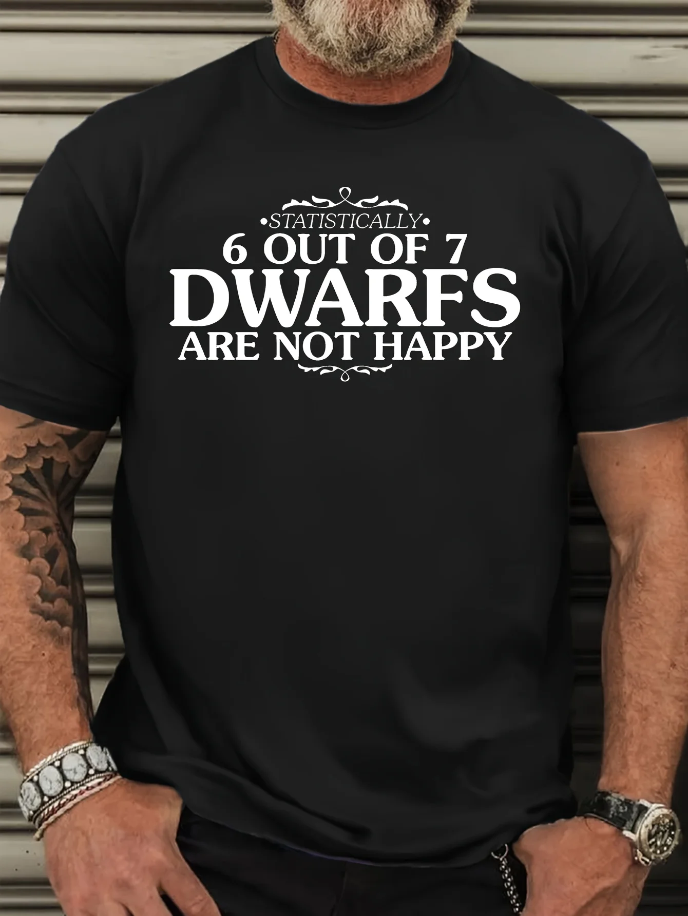 Large-sized men's casual crew-neck 