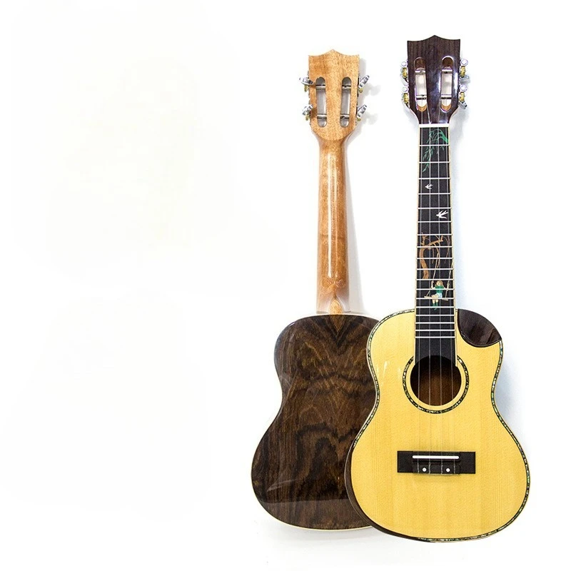 

Hooqu High Quality Premium Spruce Wood Concert Ukulele Mini 23 Inch Guitar Ukulele Bass Guitar with Carbon Strings