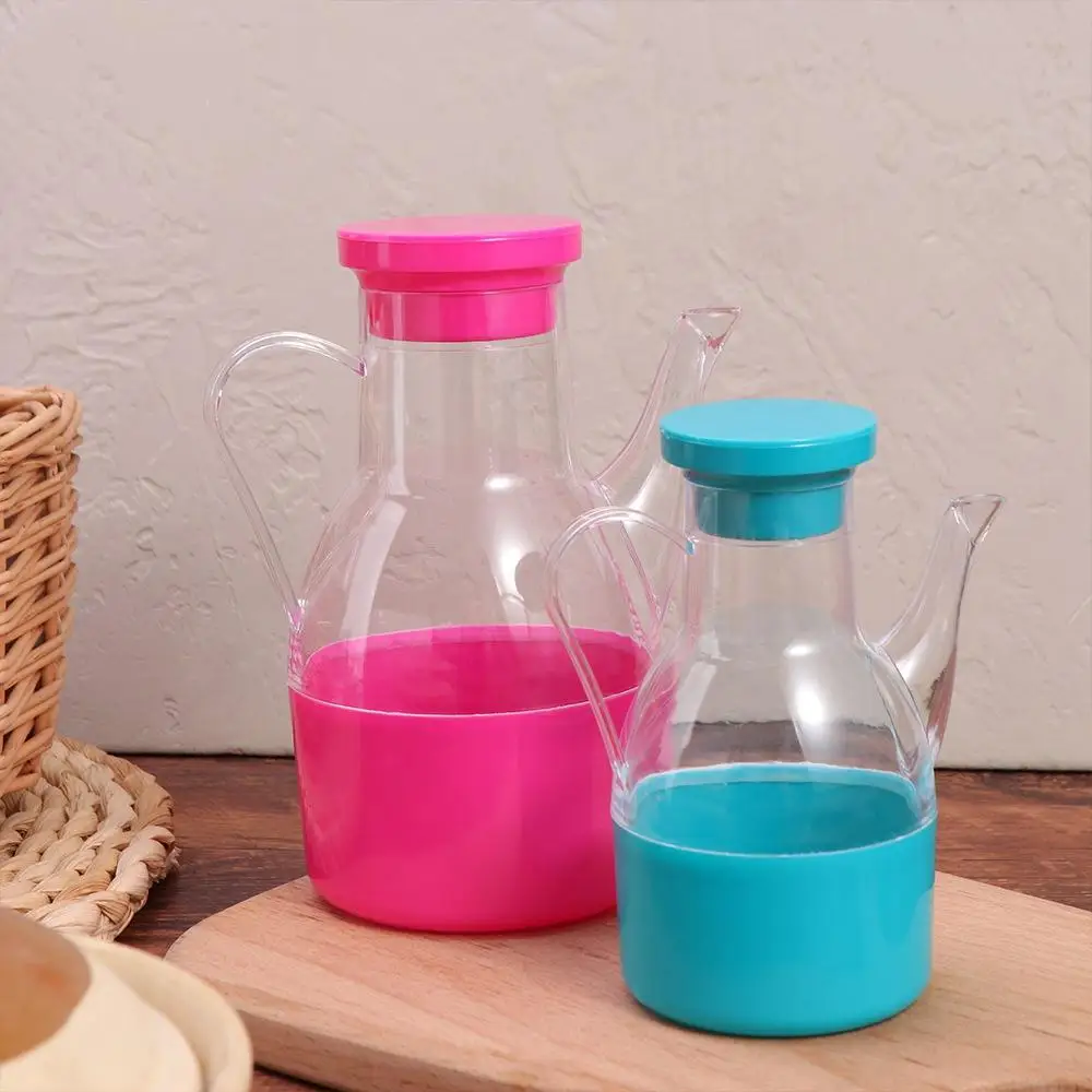 1 Pc Durable Plastic Vinegar Bottle Random Color Oil Spice Container Household Dining Table Sauce Bottle Kitchen Gadget