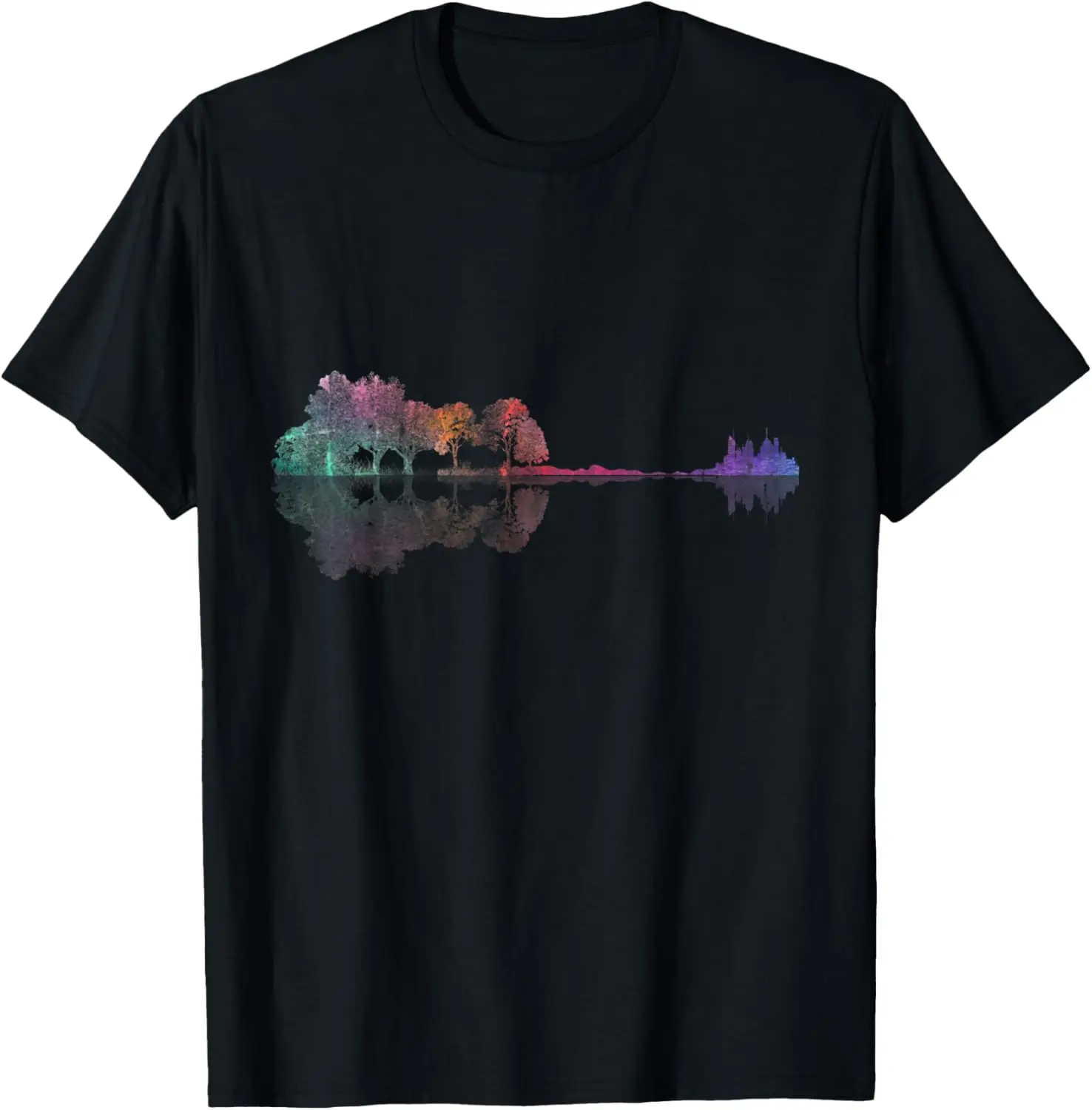 Colorful Shadow Guitar T-Shirt