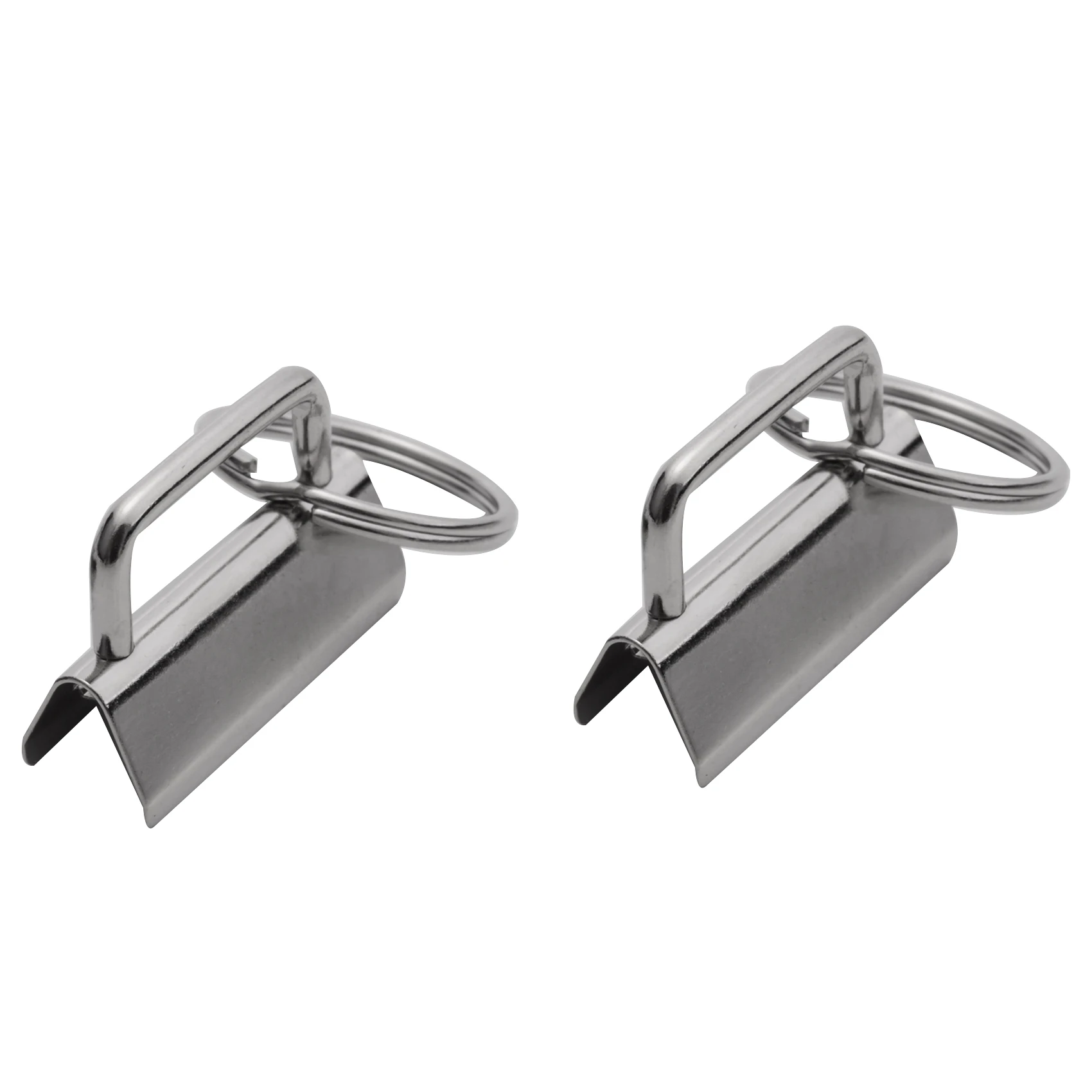 finefine 50Pcs Key Fob Hardware with Split Rings Set Tail Clips for Wristlet Clamp Lanyard Keychain DIY Tool with Ring