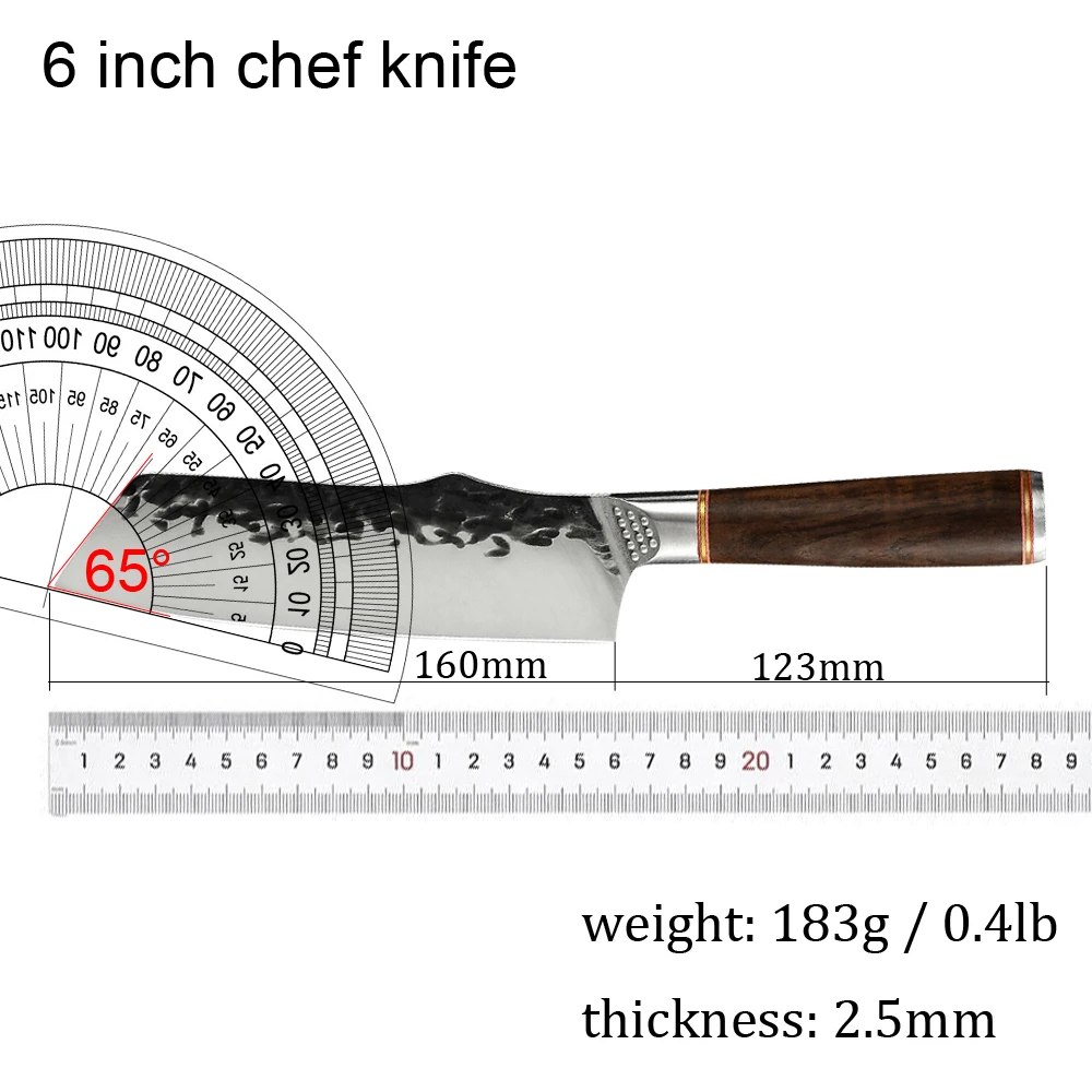 RZD Chef Cooking Paring Knife Cover Sheath Santoku Fruit Slicing Utility Meat Camping Hiking Survival Tool Accessory