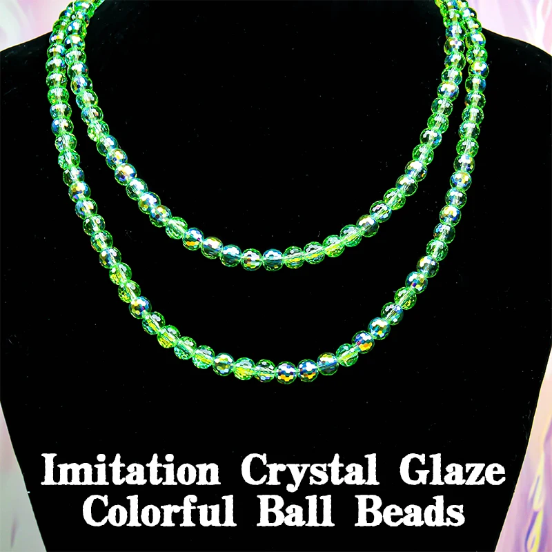 Crystal Beads Disco Ball, 96 Facetas, Terra Bead, Contas de vidro, DIY Acessórios, 8mm, 65Pcs