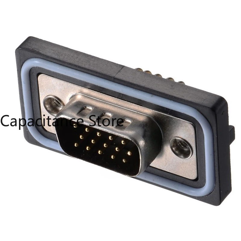 10PCS DB15P male riveted waterproof 90-degree plug board with harpoon  DB connector  and fe.