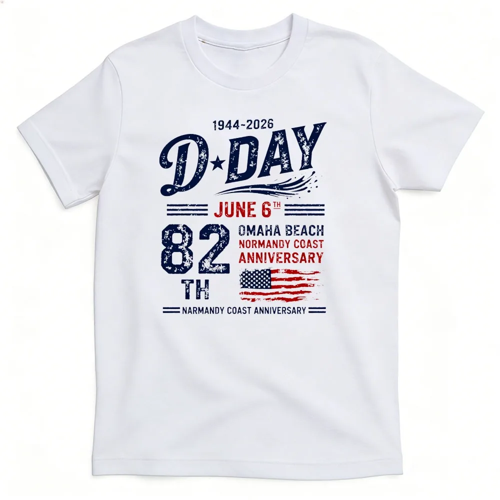 82nd Anniversary of The Normandy Landings - D-Day T Shirt The United States Clothes Men High Quality Cotton Oversized Tops