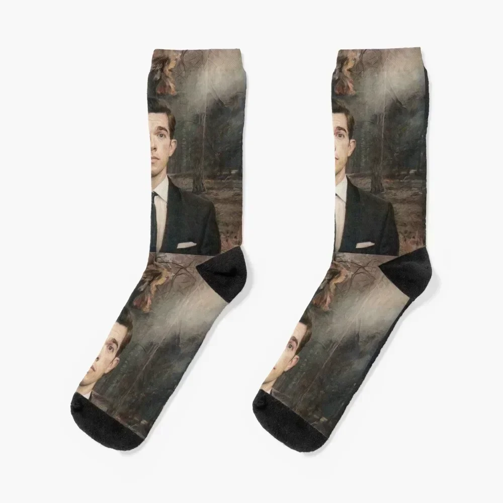 

John Mulaney - painting Socks Children's gifts custom with print Socks For Girls Men's
