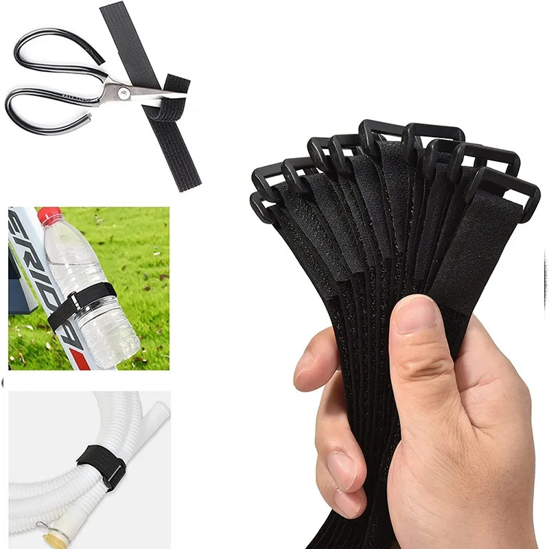 Adjustable Reusable Hook and Loop Nylon Cable Straps Cord Wrap Fastener Cable Management Organizer Cinch Ties