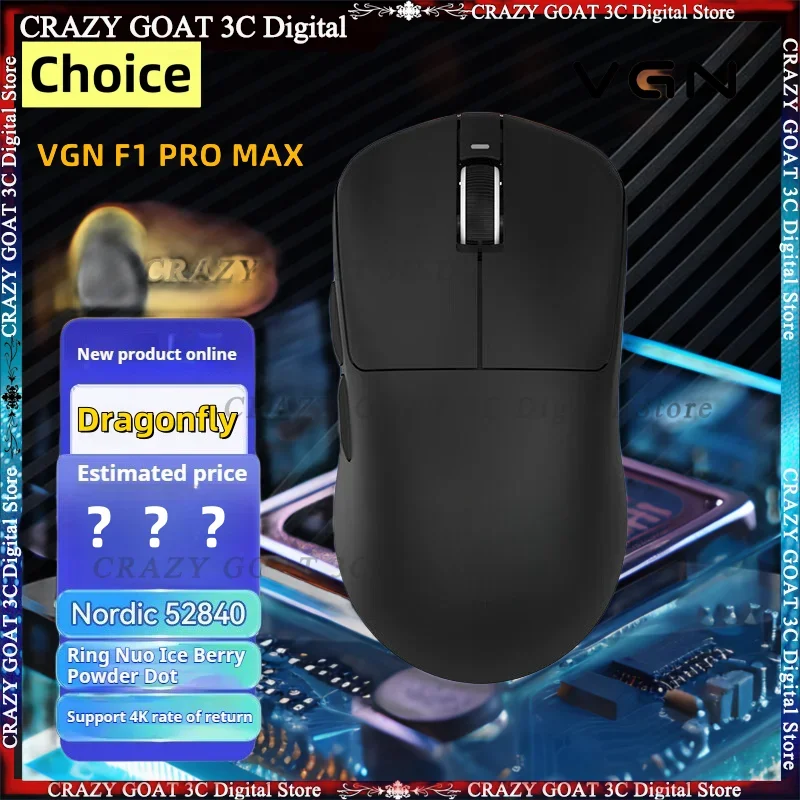 

VGN Dragonfly F1 Promax Mouse 2.4gwireless /wired 55g 26000dpi 3395 Rechargeable Gaming Mouse 4k Mice For Pc Desktop Win Mac