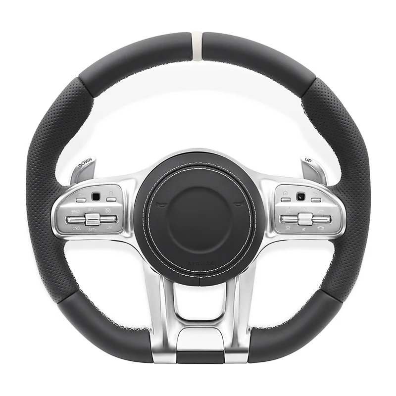 

Car Steering Wheel for Mercedes Benz AMG C63 E63 A B C E Class W212 W205 W204 W213 GLA GLE GLC GLS Steering Wheel Plug and Play