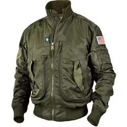 Homens do exército Stand tático colarinho Flight Jacket, Jaqueta Bomber Inverno, Jaqueta de Combate, Jean Jacket, Legal