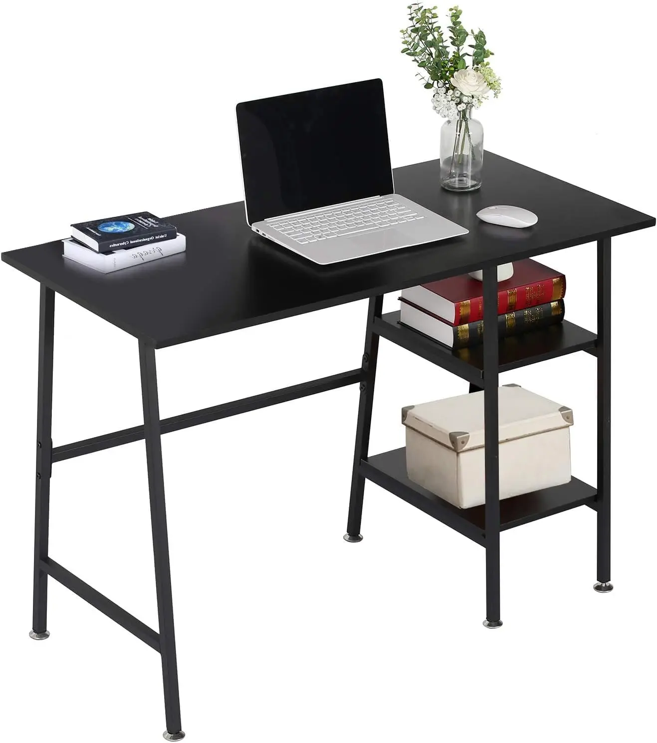 43 Inch Computer Modern Student Writing Home-Office, Ladder Desk, Black