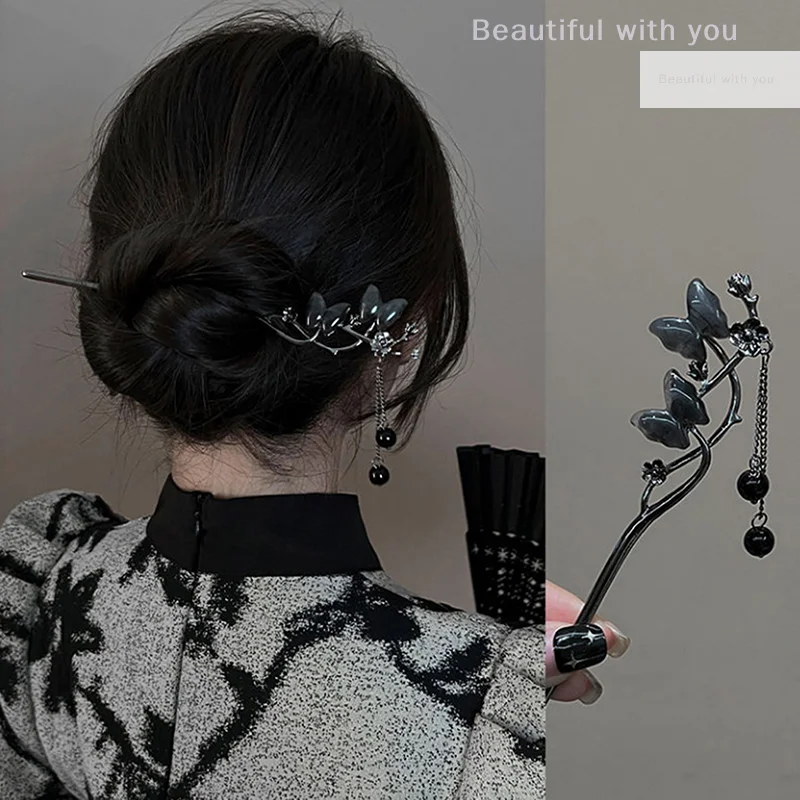 Ancient Hair Chopsticks Vintage Chinese Women's Hair Stick Ladies Pearl Jewelry Hair Sticks Hanfu Headdress Hairpin Accessories - Image 2