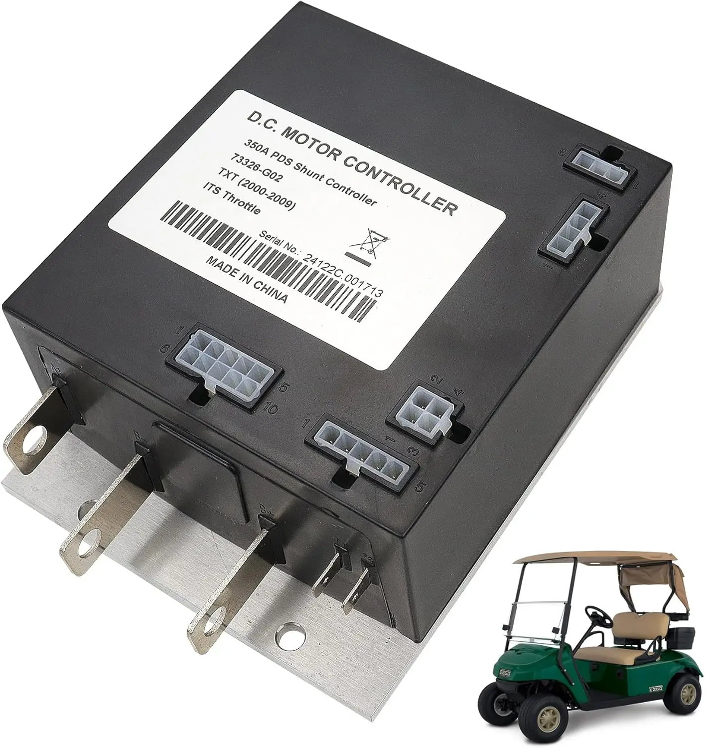 

73326g02 36V 350A PDS Shunt Controller ITS Replacement for 2000-2024 EZGO TXT Golf Carts 73326-G03 73326g05 609083 1206MX-1115