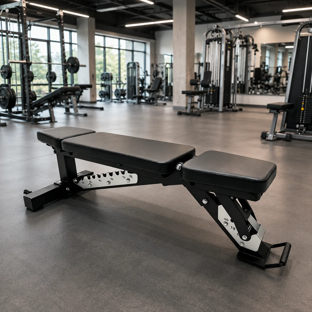 Commercial Grade Adjustable Dumbbell Bench 1500LBS Heavy Duty 3-Piece Cushion Workout Bench for Gym