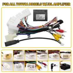 For Toyota AMP Car Stereo Radio Power Harness Cable Wire Adapter Kit JBL AMP Car Android Player Radio Adapter Power Connector