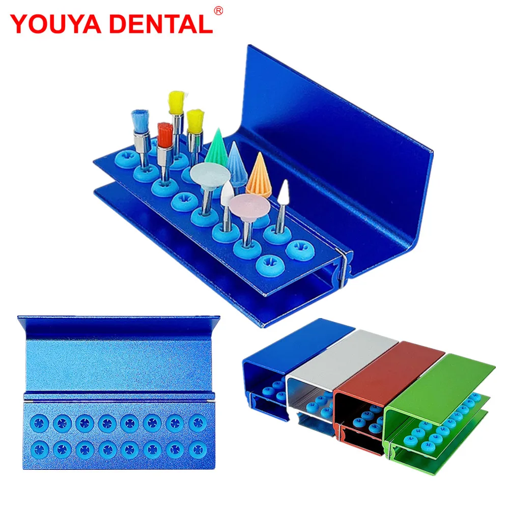 

16 Holes Dental Burs Holder Autoclavable Sterilizer Dentistry Lab Stand For Burs Dental Bur Organizer Disinfection Storage Case