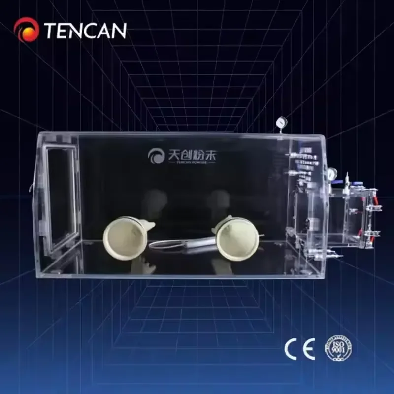 i TENCAN Glass Vacuum Glove Box Airtight Isolation Chamber for /Moisture-Sensitive Experiments Custom Sizes Available