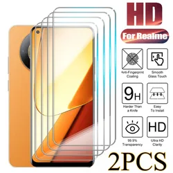 2PCS Protective Glass For Realme 6 7 8 9 Pro 6i 7i 8i 9i 5G 6S Tempered Screen Protector For Redmi 10 10S 10T 11 4G 12X Film