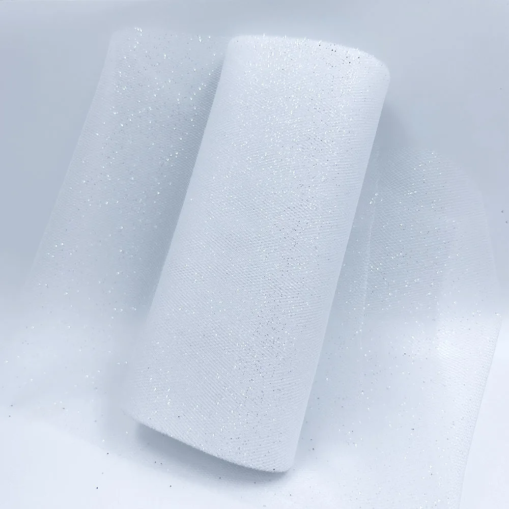 15cm X 10 jardów Błyszczący tiulowy materiał w rolce Szarfy na krzesła Łuk Bieżnik na stół Swag DIY na wesele Impreza urodzinowa Dekoracja