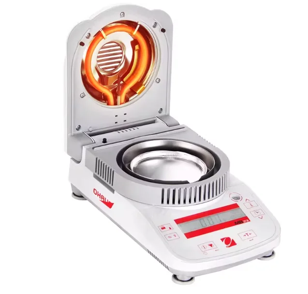 

MB27 Ohaus Grain Chemical Pharmaceutical Moisture Analyzer Halogen Heat Source 90g 0.001g 0.01% RS232 Moisture Meter Tester