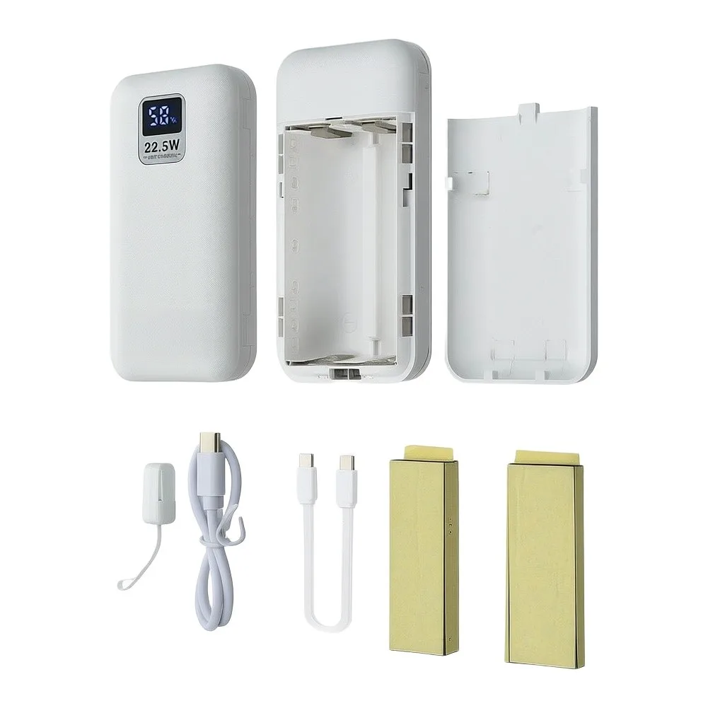 22.5W Charging for Power Bank DIY Kit with Real-Time LCD Readout Input Options up to 12V 1. Output up to 10V 2.25A ABS Shell