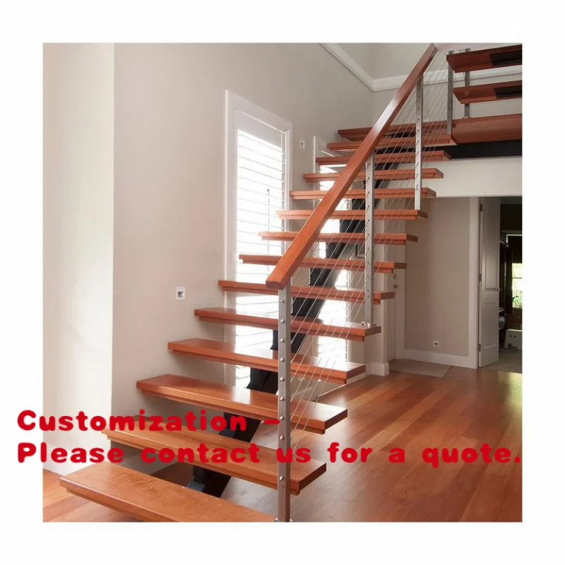 

Customize.Solid Wooden Indoor Staircase Design with Anti Slip Tread