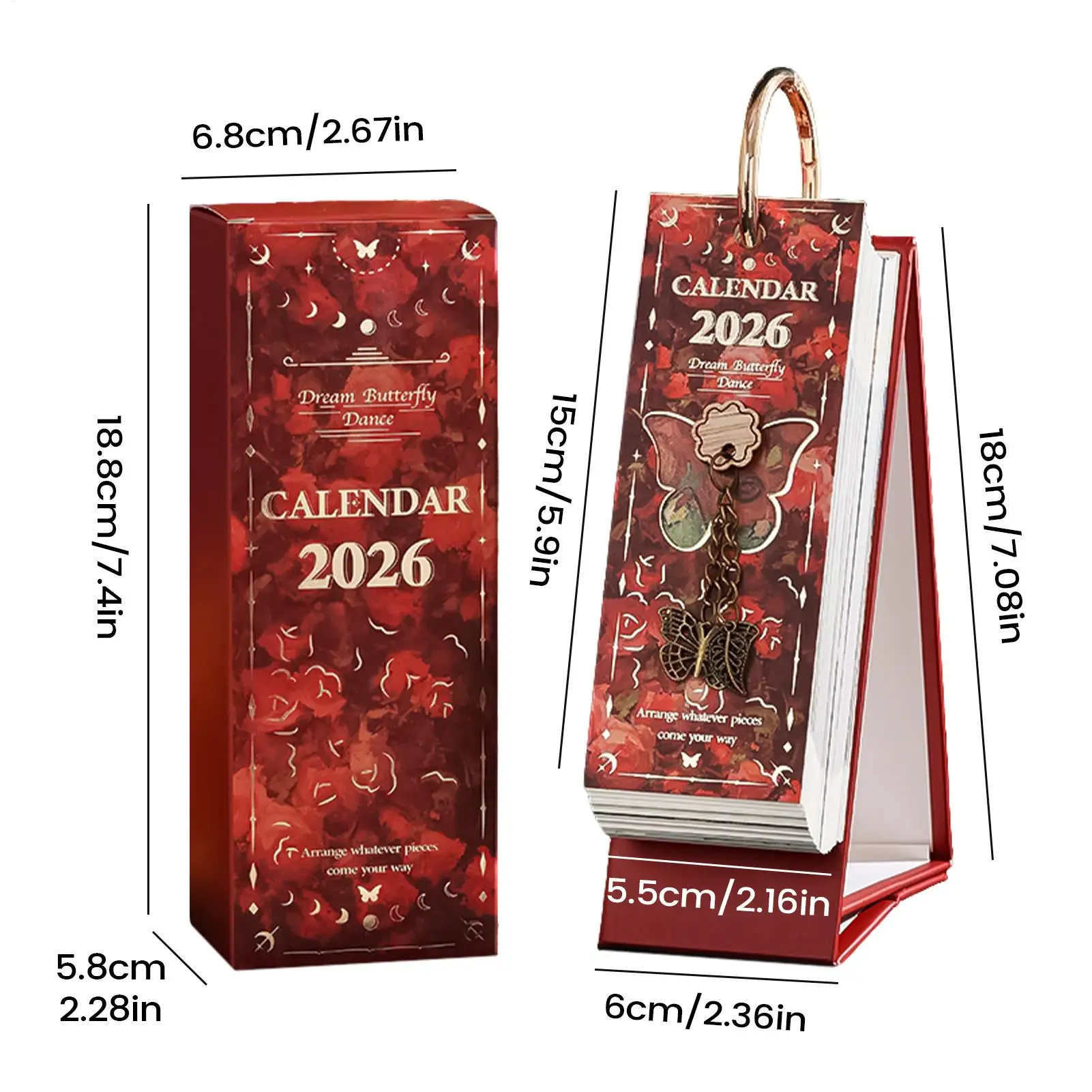 Настольный календарь на 2026 год, 365-дневная картина маслом, винтажный планировщик, декор, художественный календарь для входа, рабочего стола, гостиной, офиса, школы